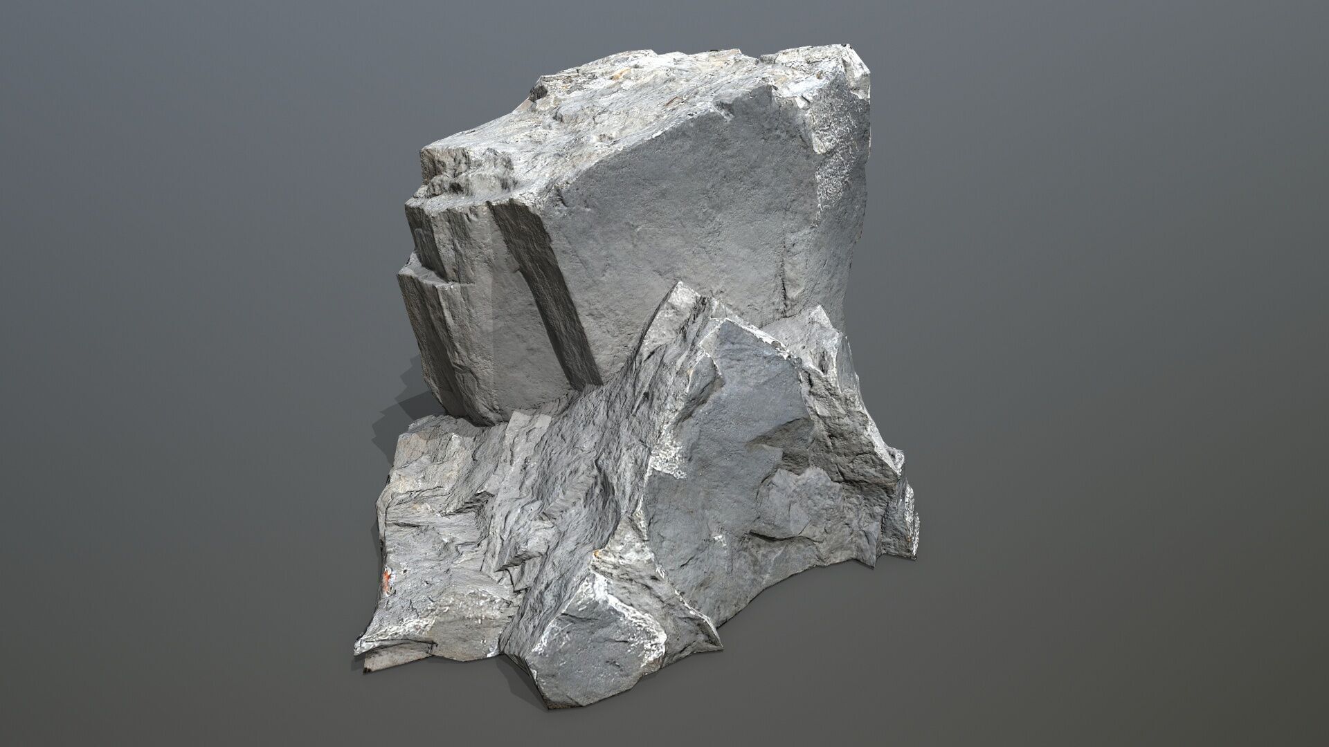 white rocks Low-poly 3D model_8