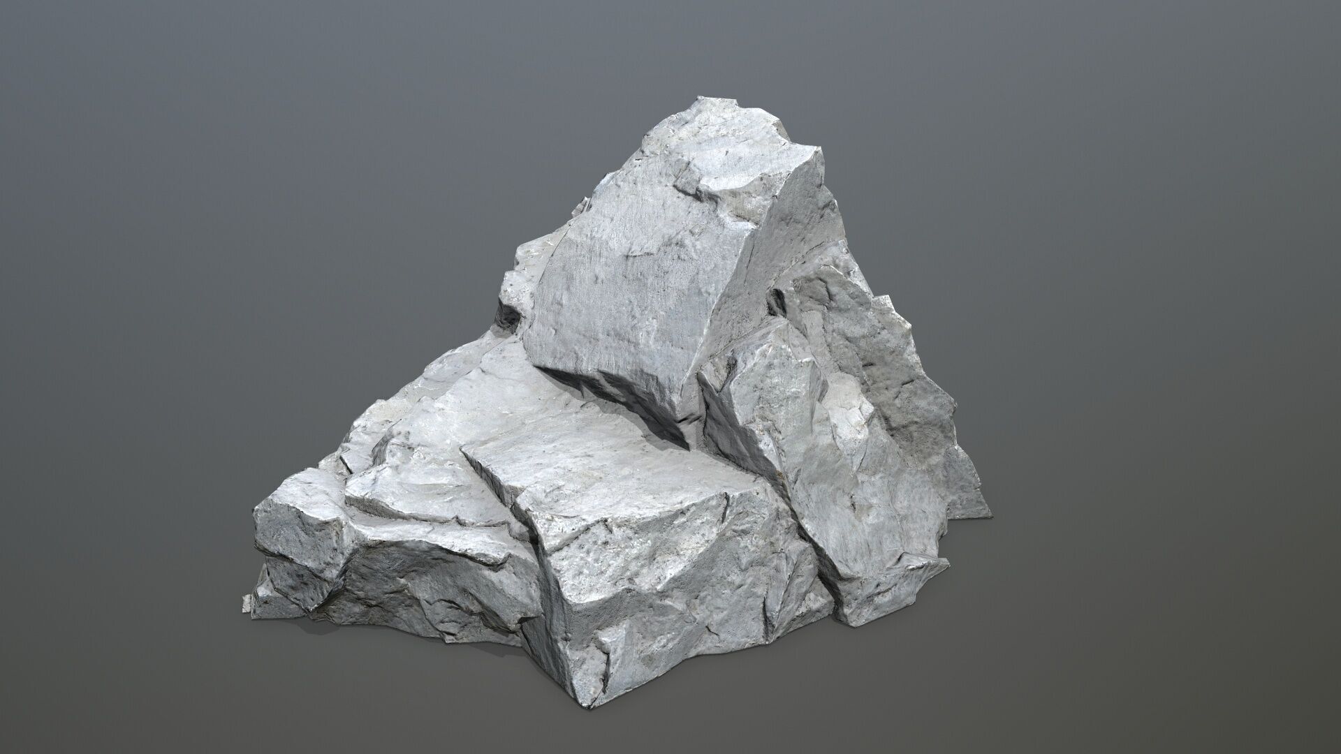 white rocks Low-poly 3D model_11