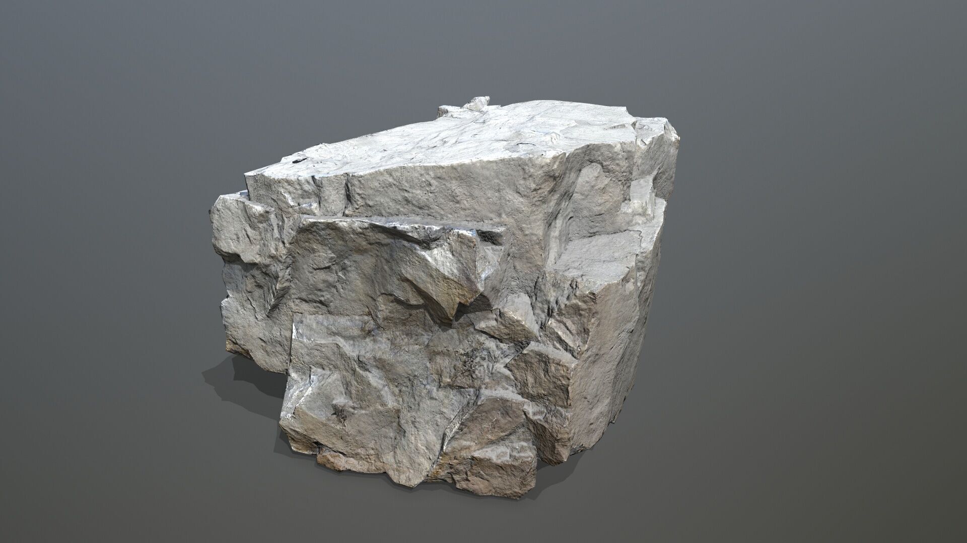 white rocks Low-poly 3D model_10