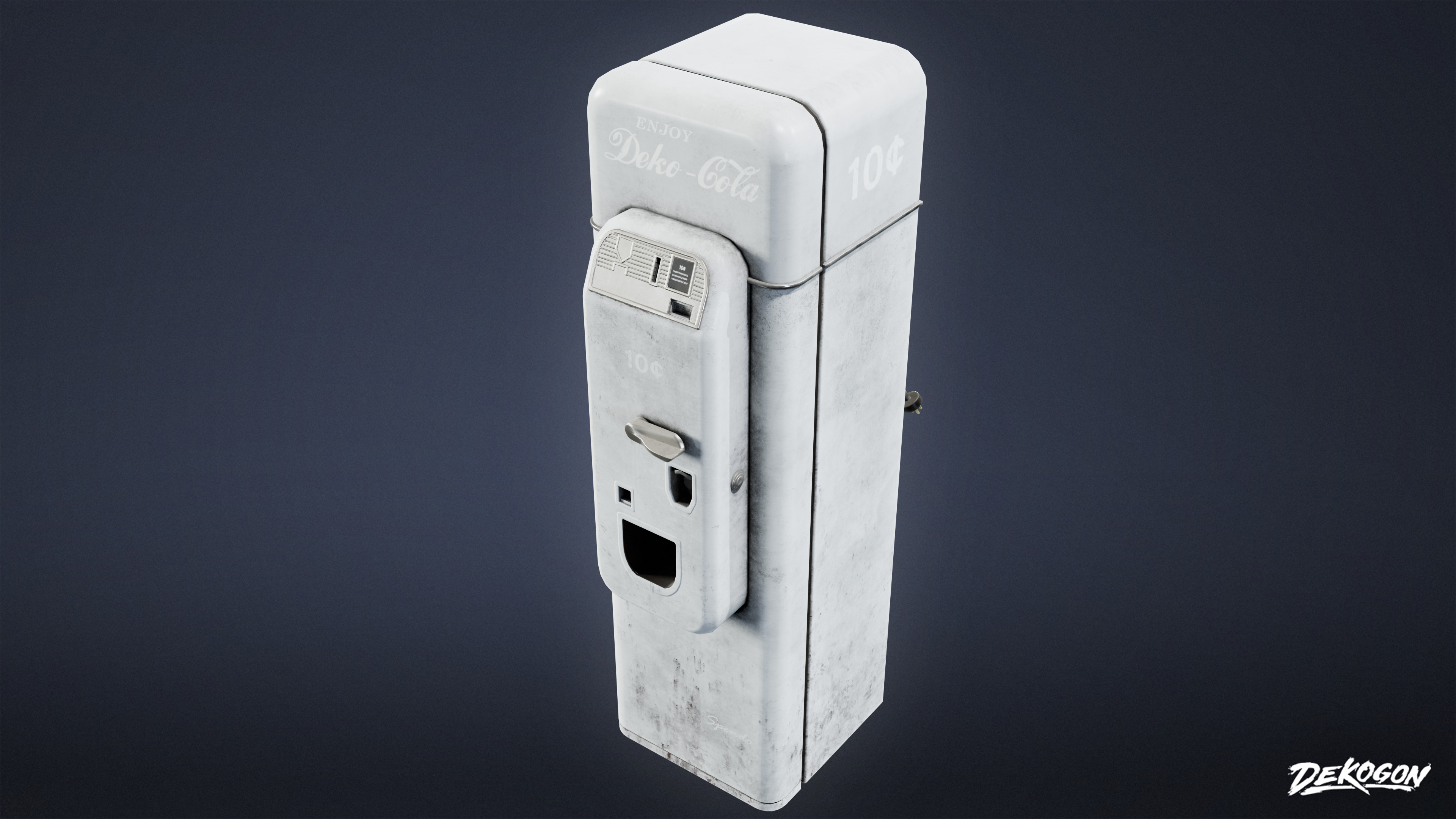 SUBURBS - Soda Machine 03 - LOW POLY AND NANITE Low-poly 3D model_5