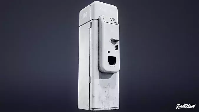 SUBURBS - Soda Machine 03 - LOW POLY AND NANITE Low-poly 3D model 6