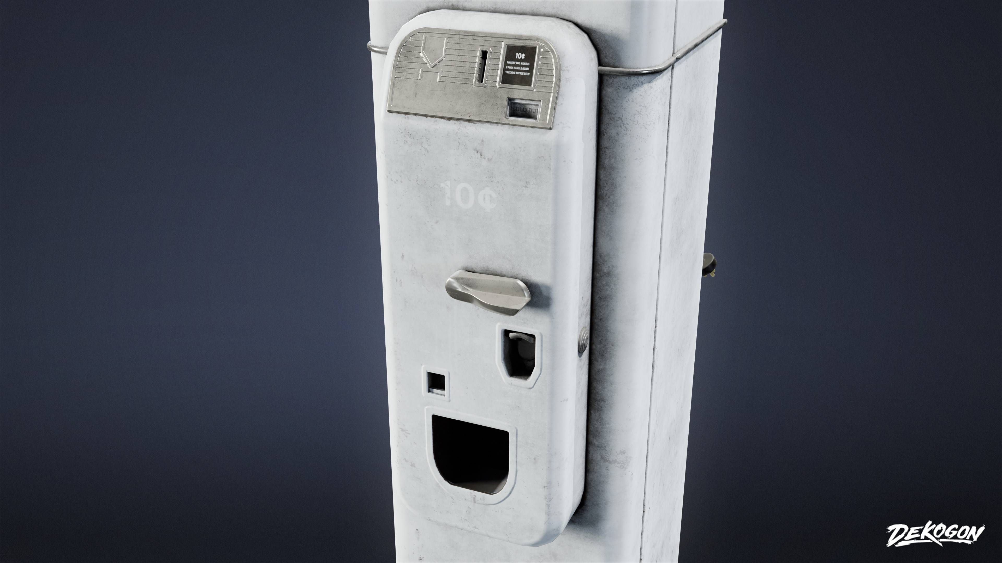 SUBURBS - Soda Machine 03 - LOW POLY AND NANITE Low-poly 3D model_4