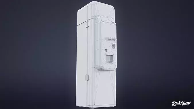 SUBURBS - Soda Machine 03 - LOW POLY AND NANITE Low-poly 3D model 7