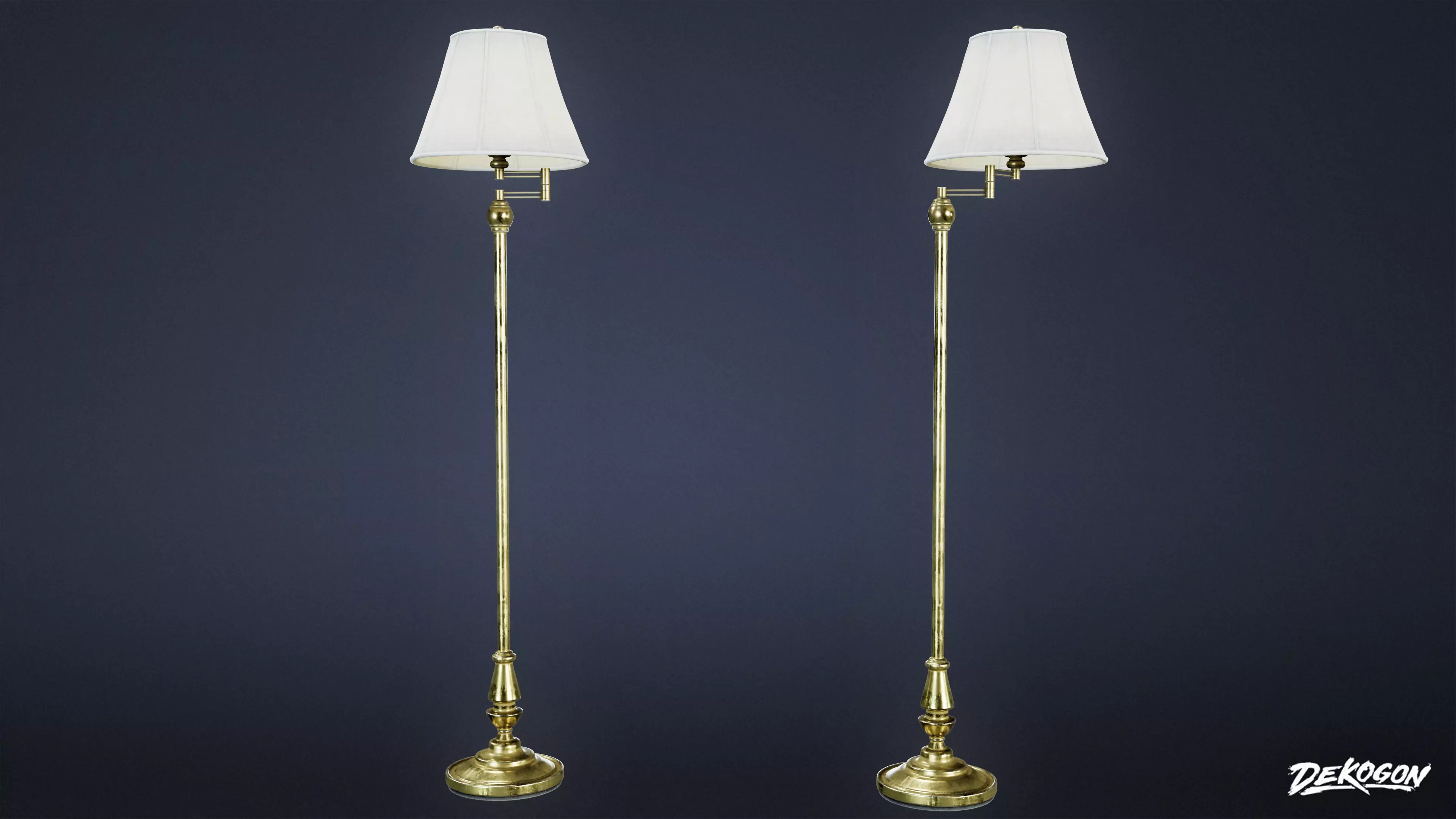 SUBURBS - Standing Lamp 01 - LOW POLY AND NANITE Low-poly 3D model_0