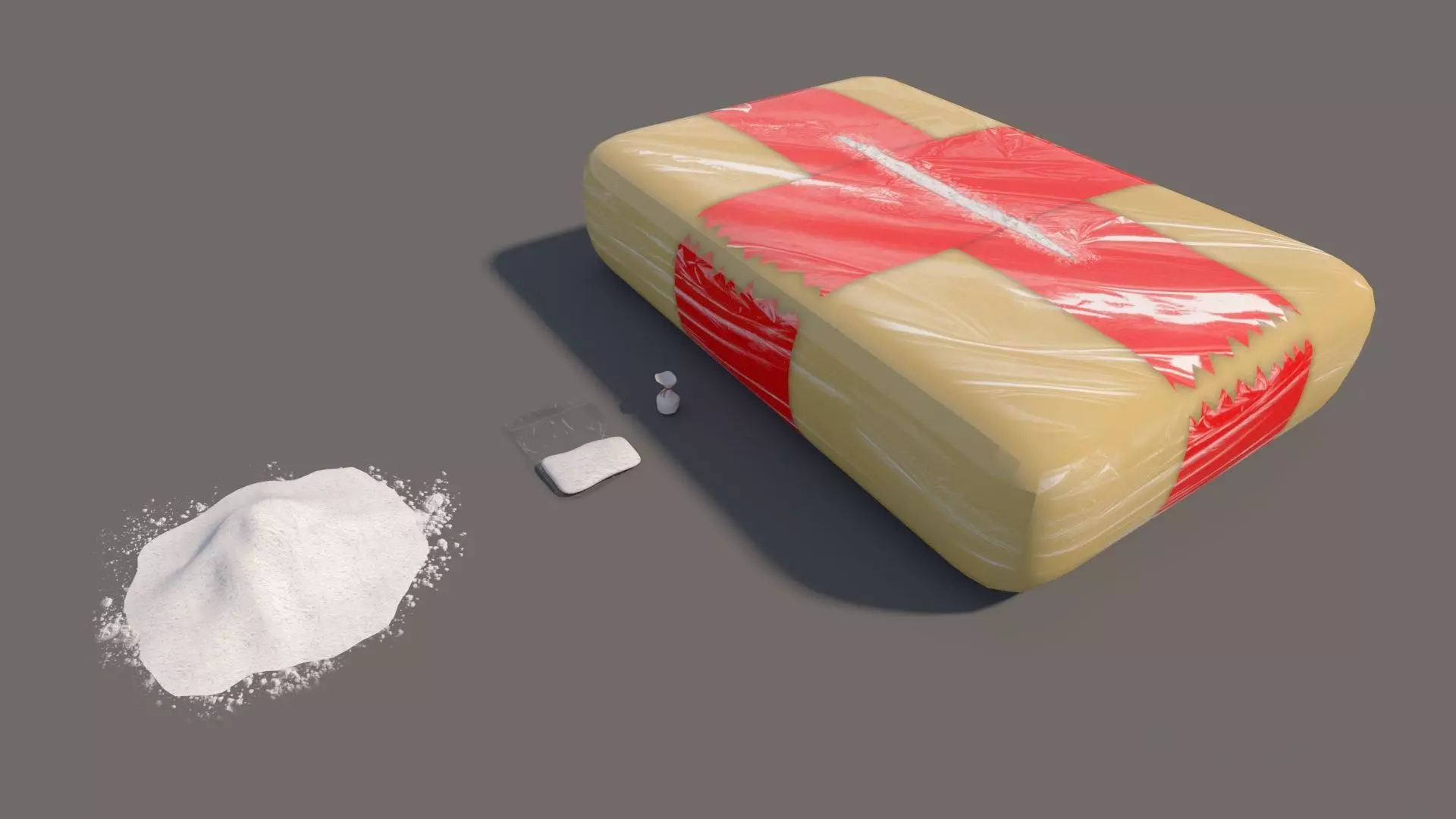 Cocaine Drug Package 3D model