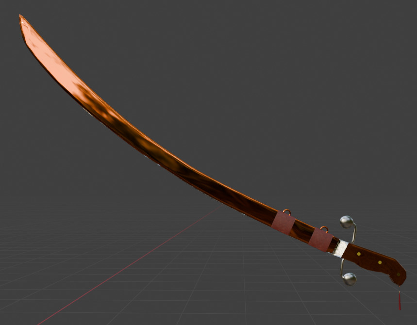 Saber with Sheath 3D model_4
