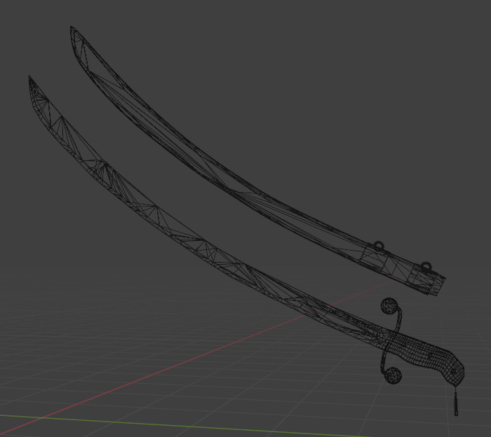 Saber with Sheath 3D model_1