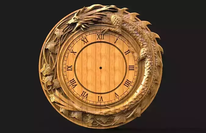 Dragon wall clock CNC 3D print model