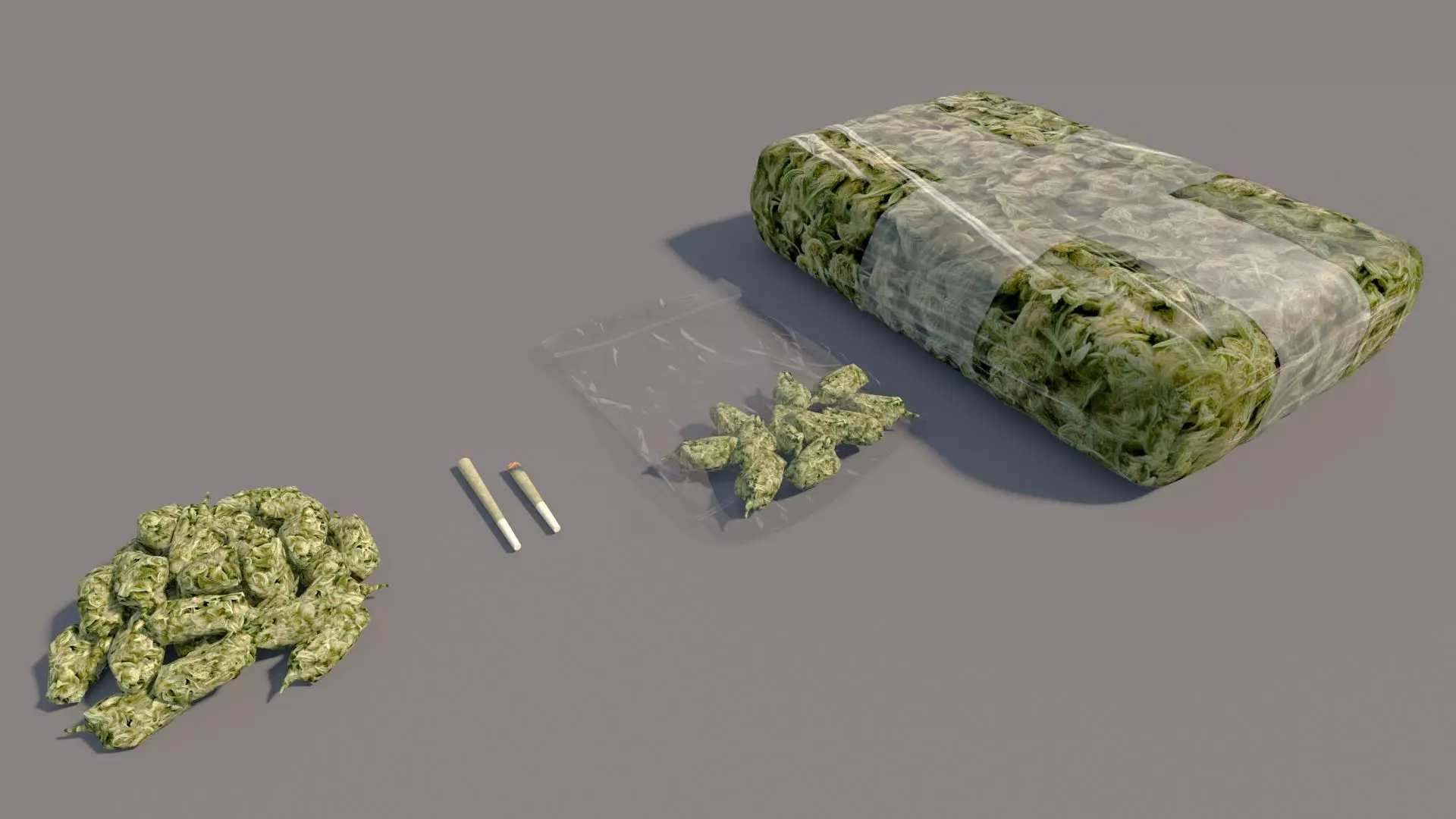 Marihuana Drug Package 3D model