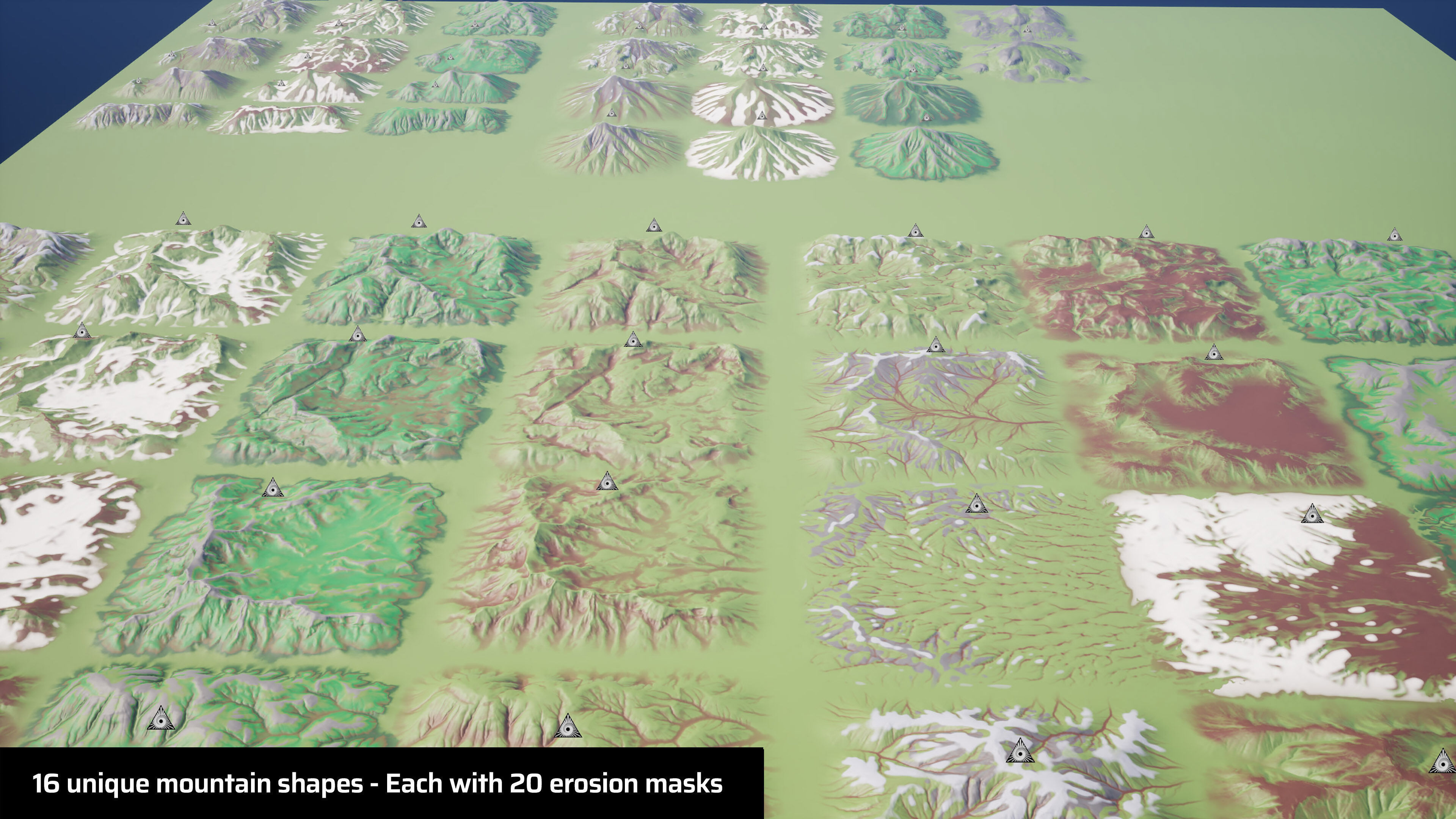 Ultra Modular Landscape System Low-poly 3D model_6