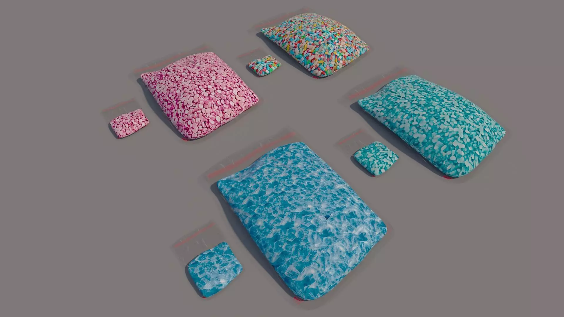 Pills Drug Package Bag 3D model_0