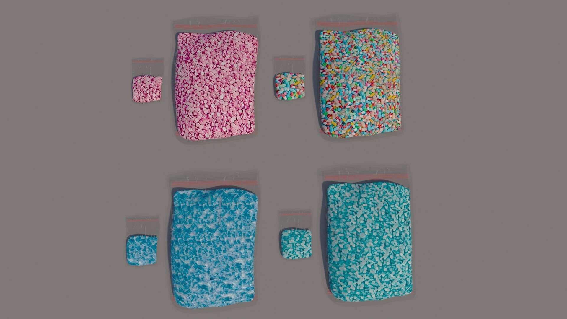 Pills Drug Package Bag 3D model_4