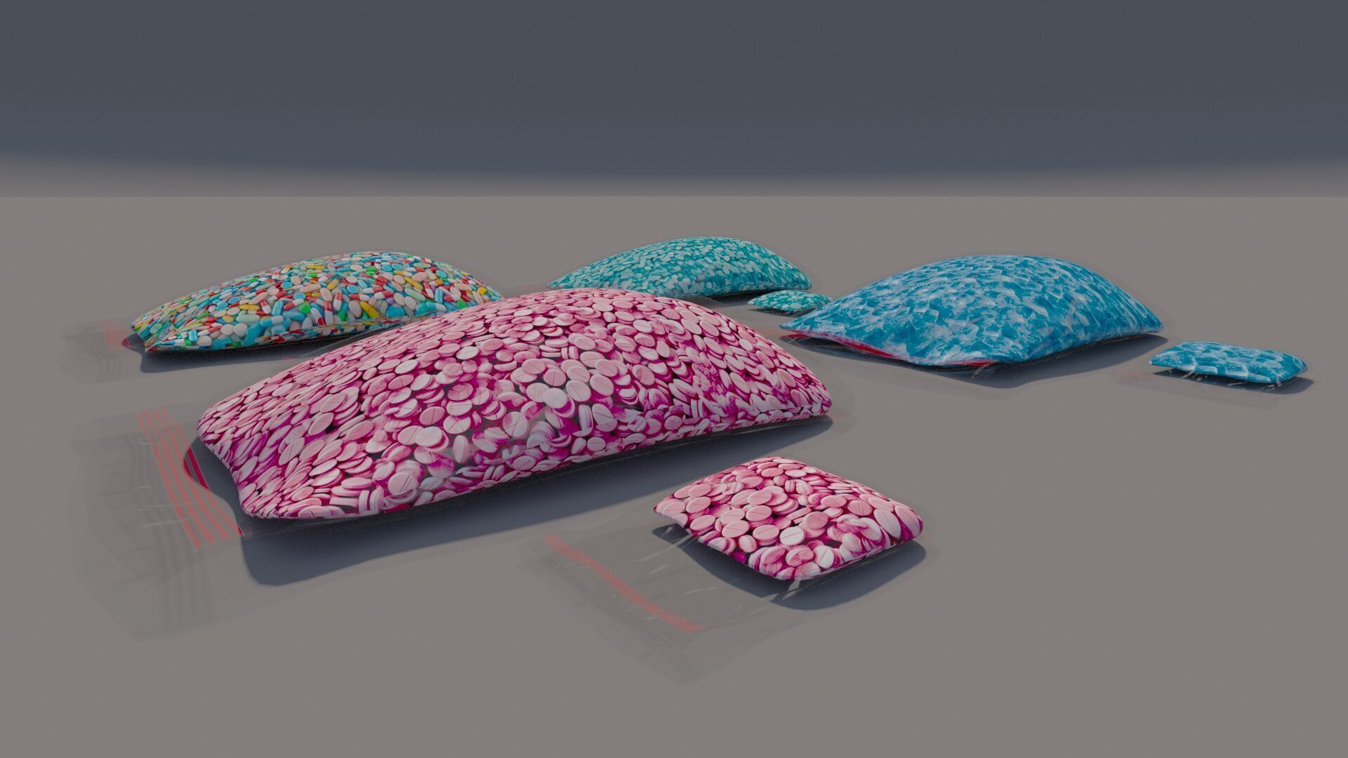 Pills Drug Package Bag 3D model_7