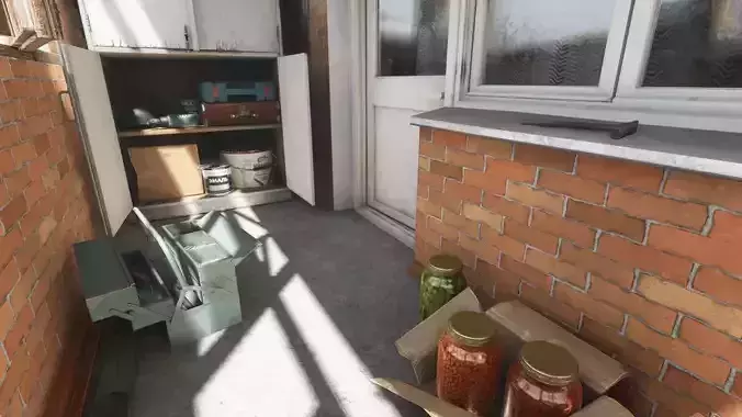 Post Soviet Corridor and Balcony  - UE5