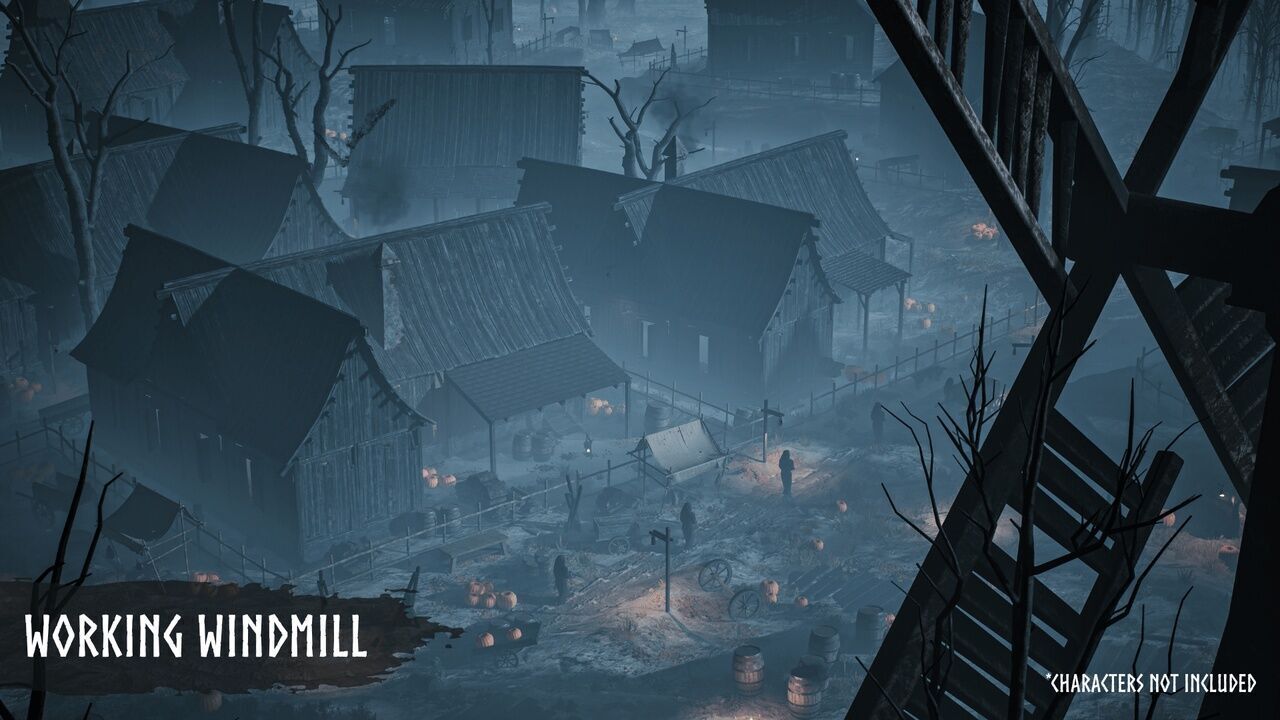 Modular Haunted Village Low-poly 3D model_7