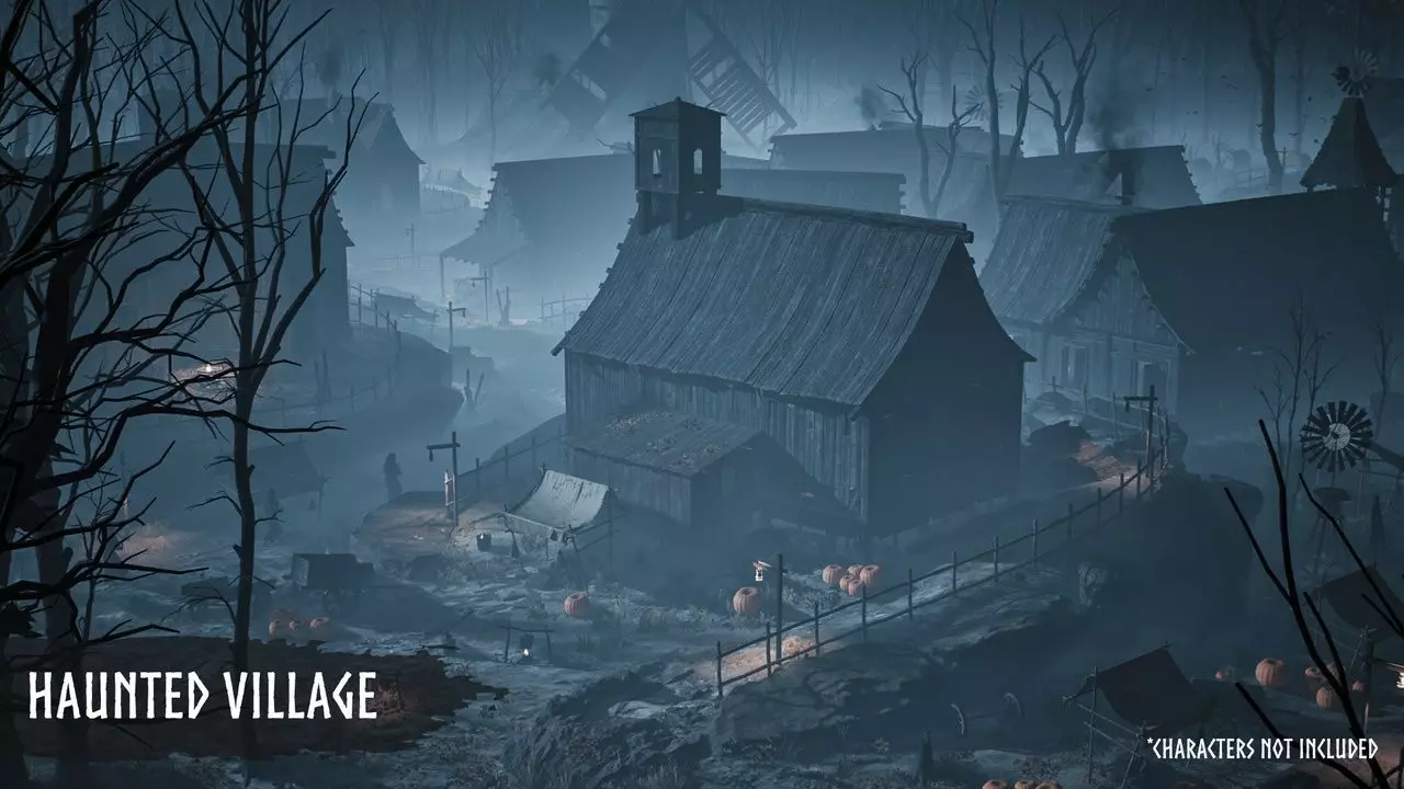 Modular Haunted Village Low-poly 3D model_0