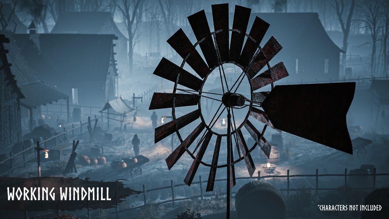 Modular Haunted Village Low-poly 3D model_5