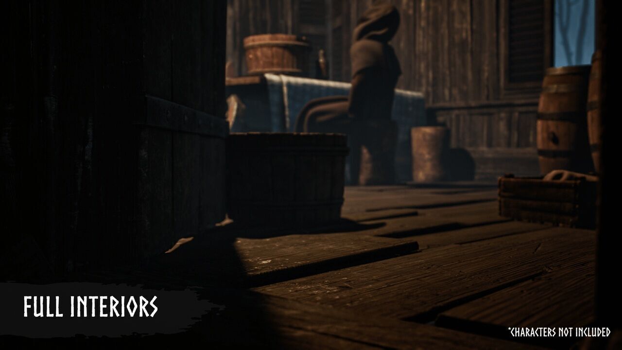 Modular Haunted Village Low-poly 3D model_14