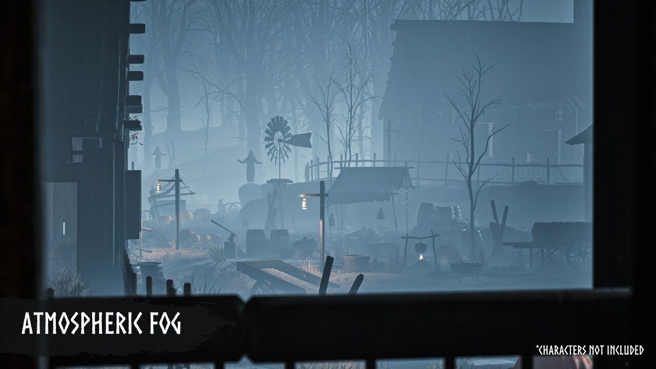 Modular Haunted Village Low-poly 3D model_19