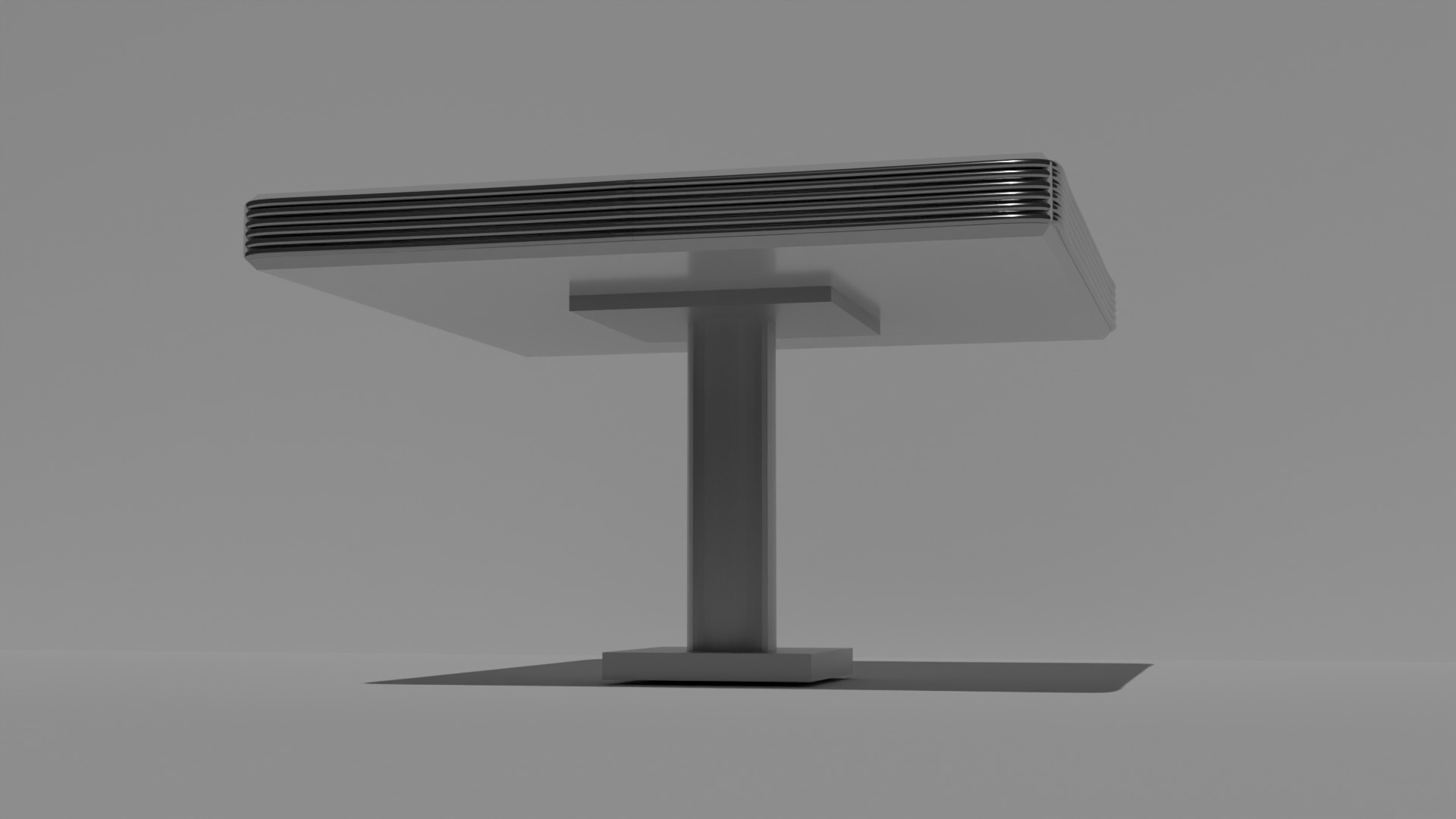 retro dinners 50s Squere table Low-poly 3D model_1