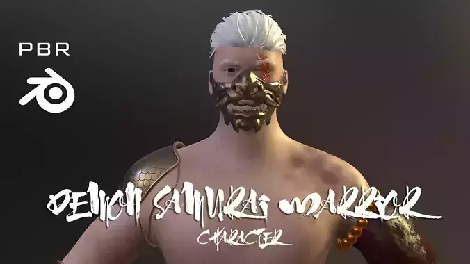 Demonic Samurai Warrior - Stylized Game Ready Character