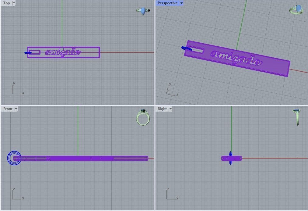 PINGENTE AMIZADE  3D model_1