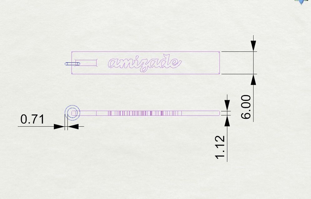 PINGENTE AMIZADE  3D model_2
