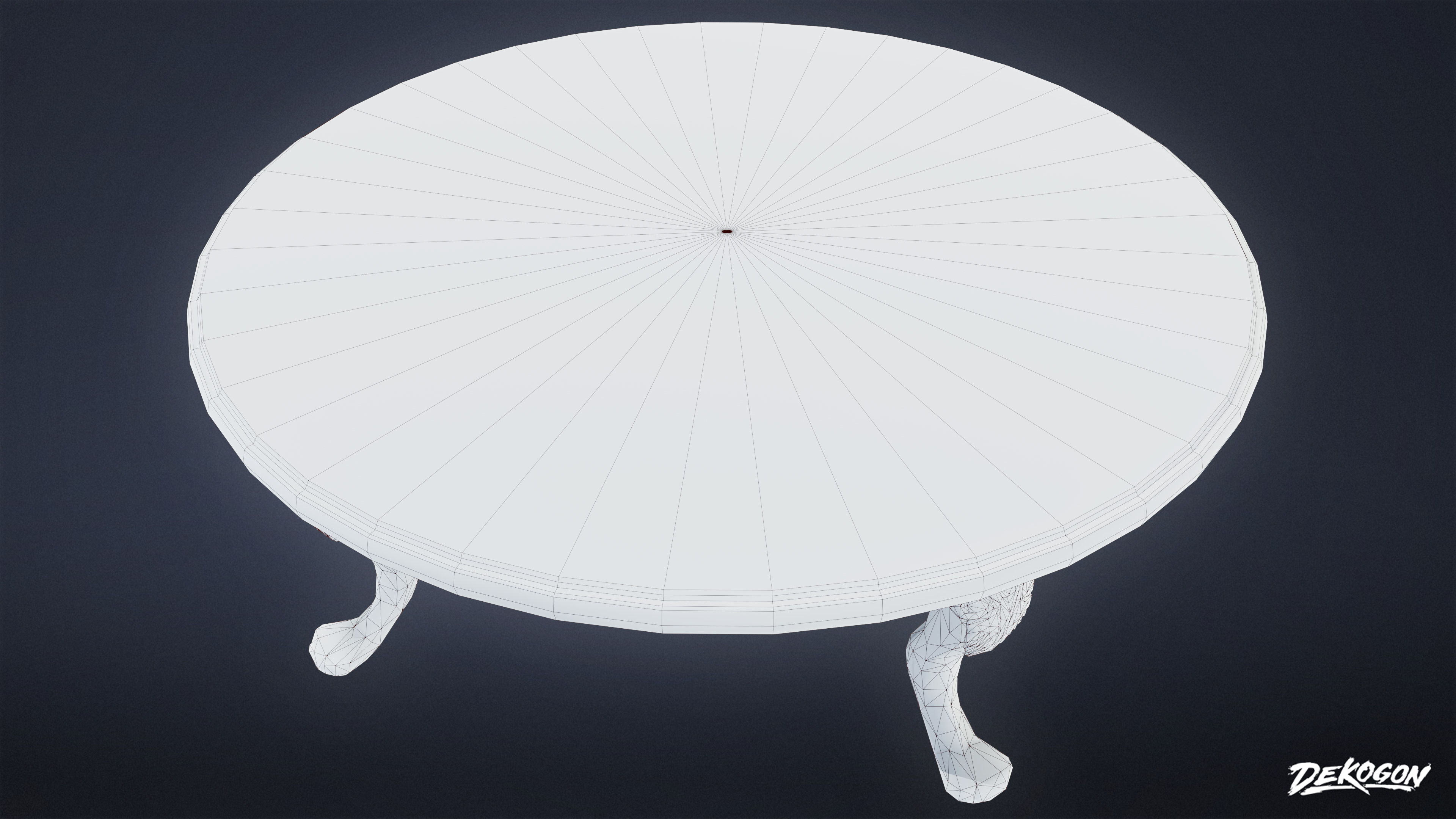 SUBURBS - Table Coffee 06 - LOW POLY AND NANITE Low-poly 3D model_6