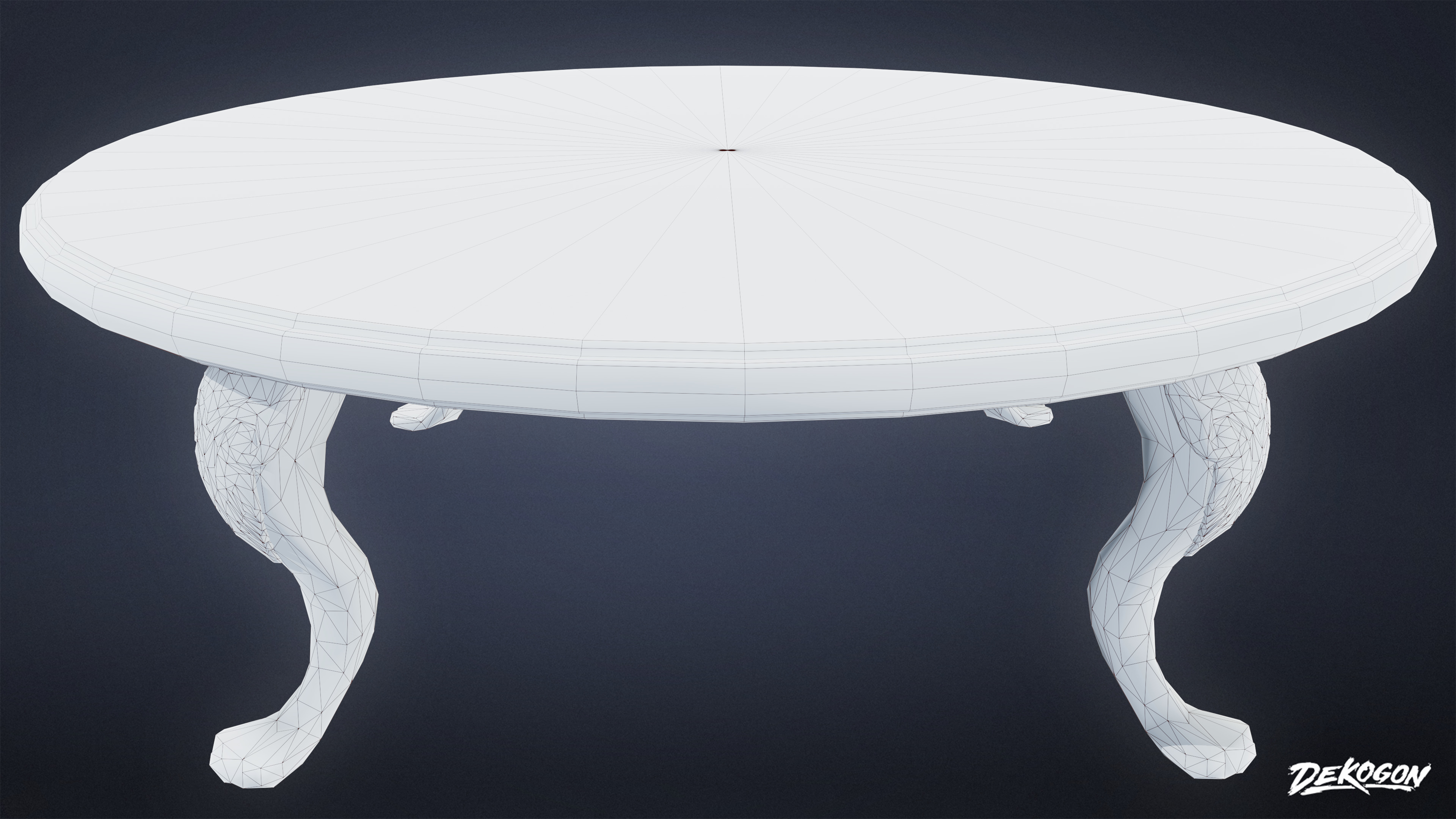 SUBURBS - Table Coffee 06 - LOW POLY AND NANITE Low-poly 3D model_7