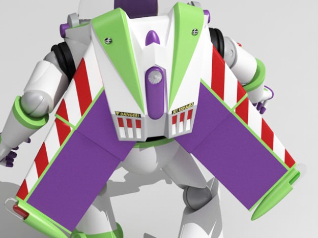 Buzz Lightyear Rigged 3D model_7