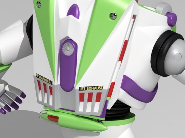 Buzz Lightyear Rigged 3D model_8