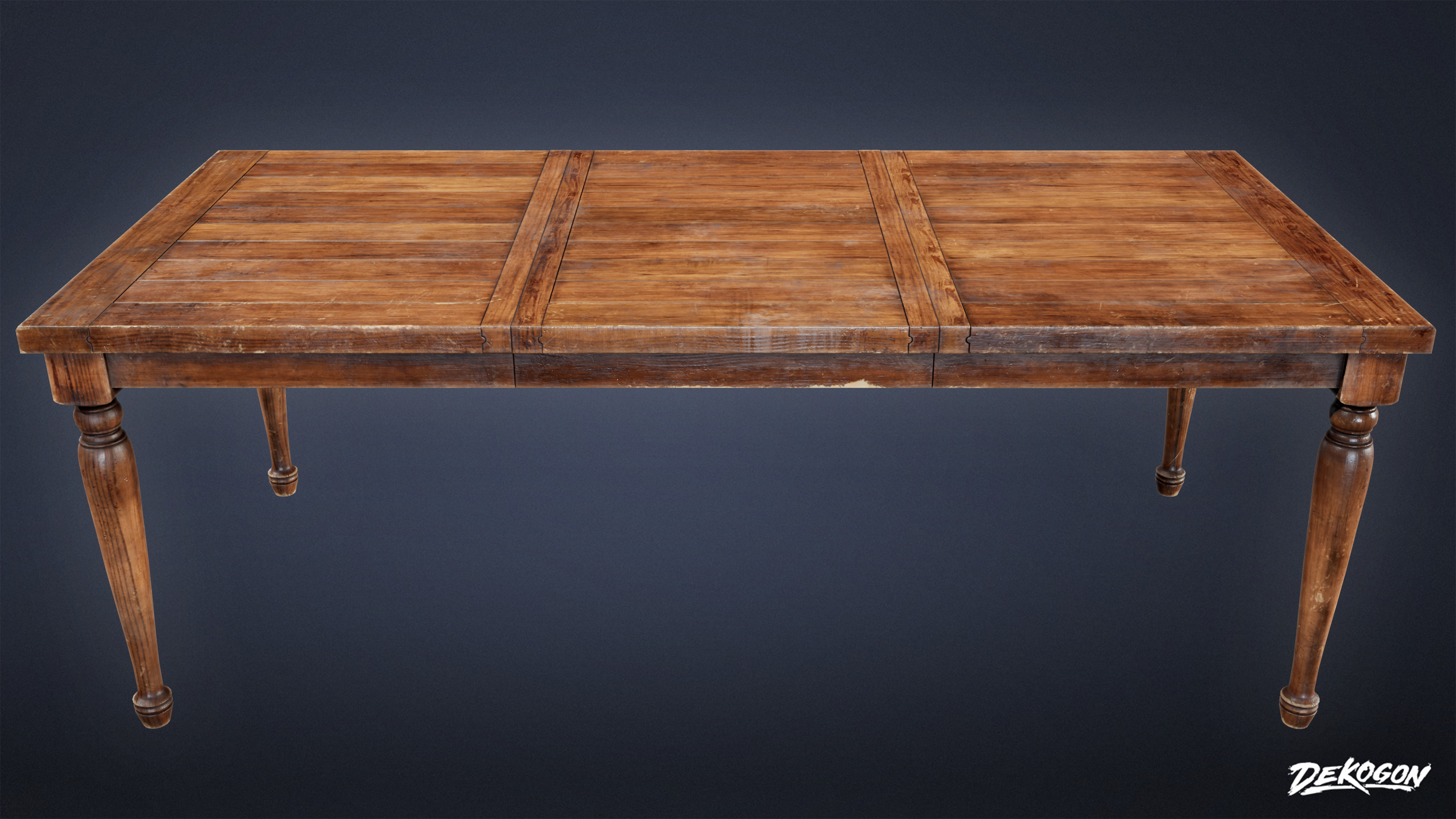 SUBURBS - Table Dining 02 - LOW POLY AND NANITE Low-poly 3D model_2