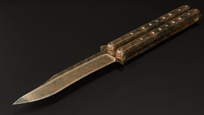 Balisong - Butterfly Knife Low-poly 3D model