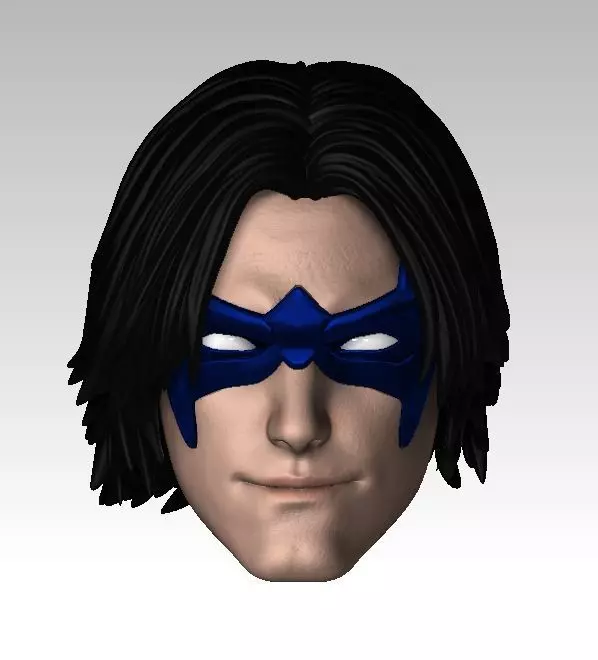 Nightwing Headsculpt - One12 Mcfarlane Mafex 3D print model