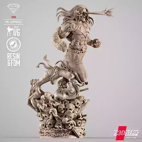 B3DSERK Superman Dark Night Sculpture