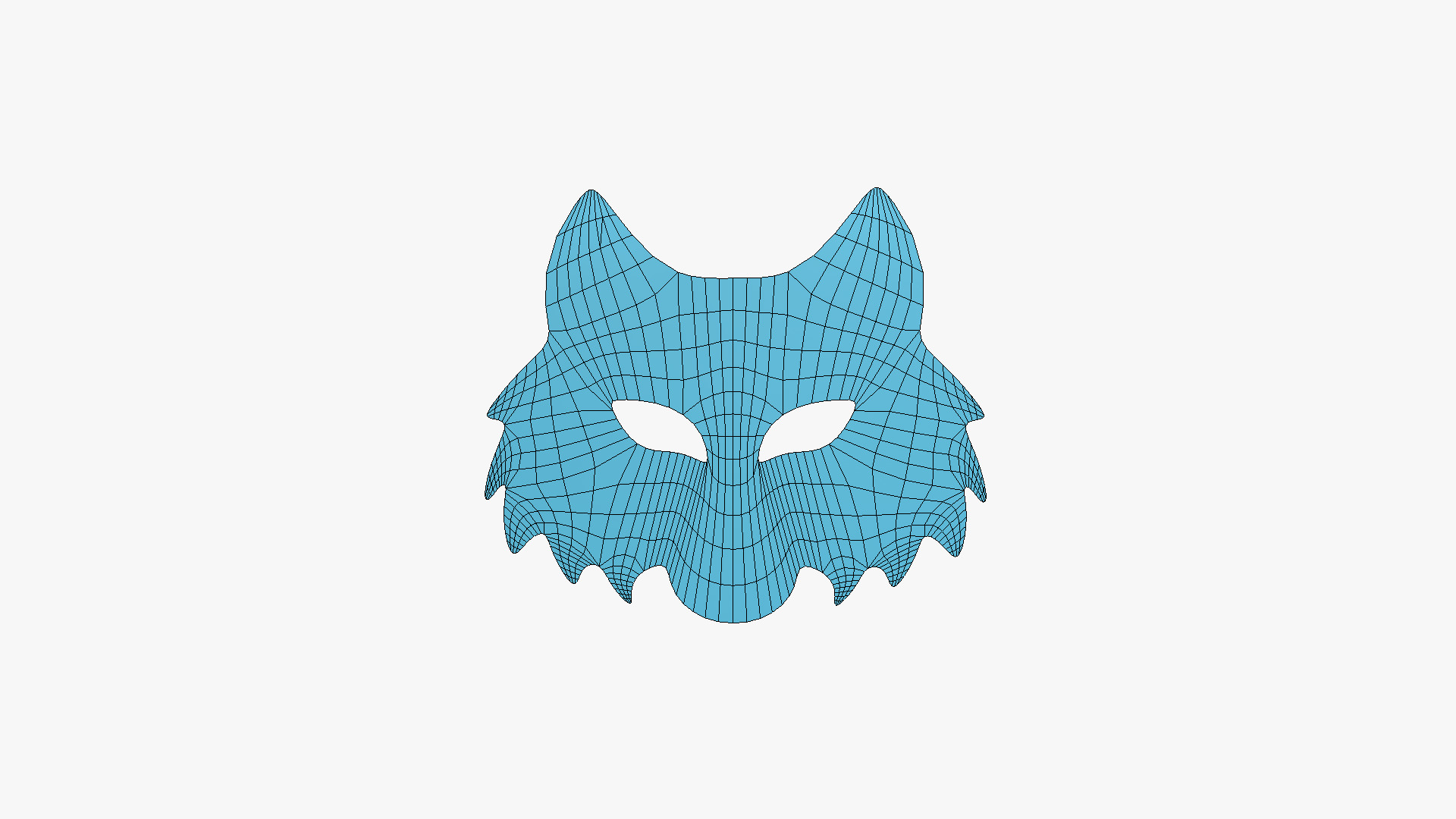 Wolf Mask Paper 03 - Character Design Fashion Low-poly 3D model_13