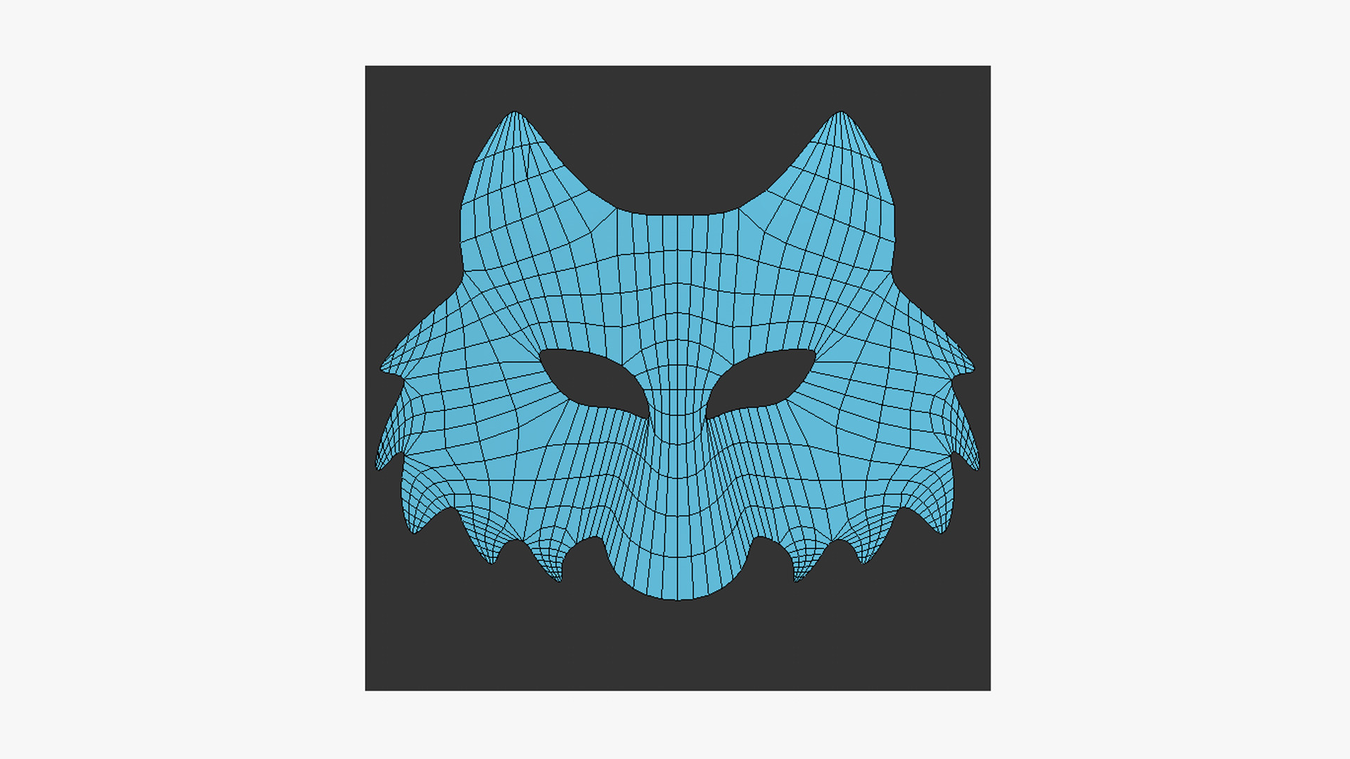 Wolf Mask Paper 02 - Character Design Fashion Low-poly 3D model_10