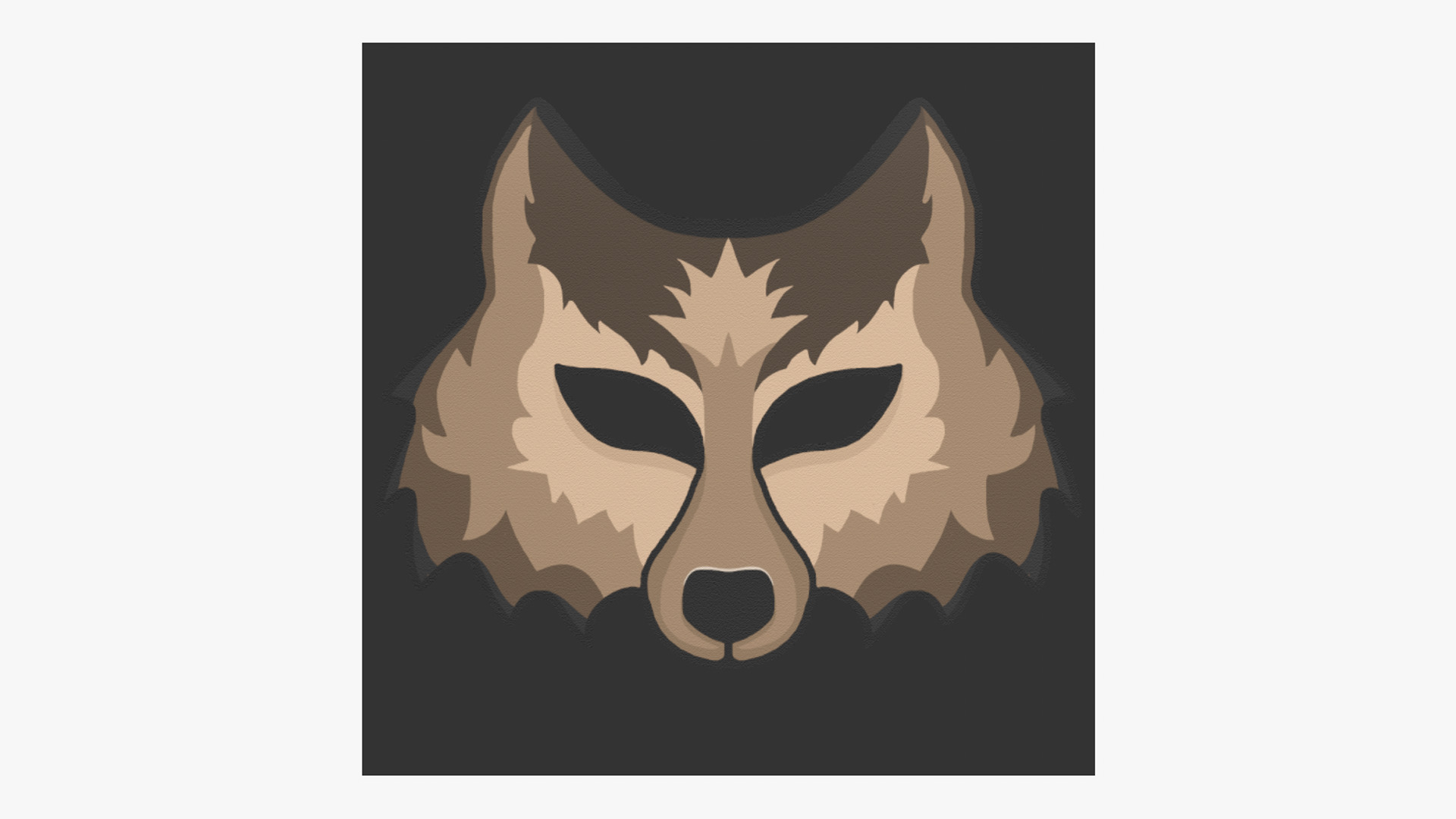 Wolf Mask Paper 02 - Character Design Fashion Low-poly 3D model_4
