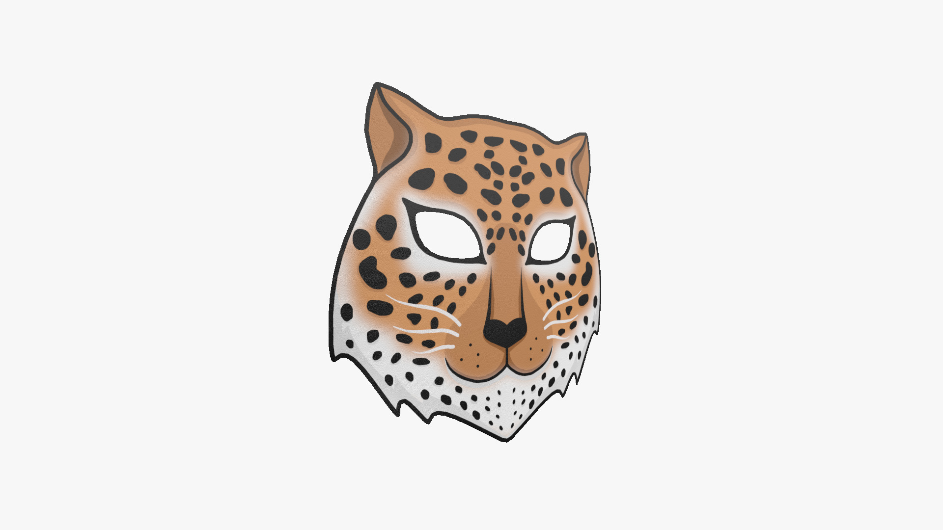 Tiger Mask Paper 03 - Character Design Fashion Low-poly 3D model_1