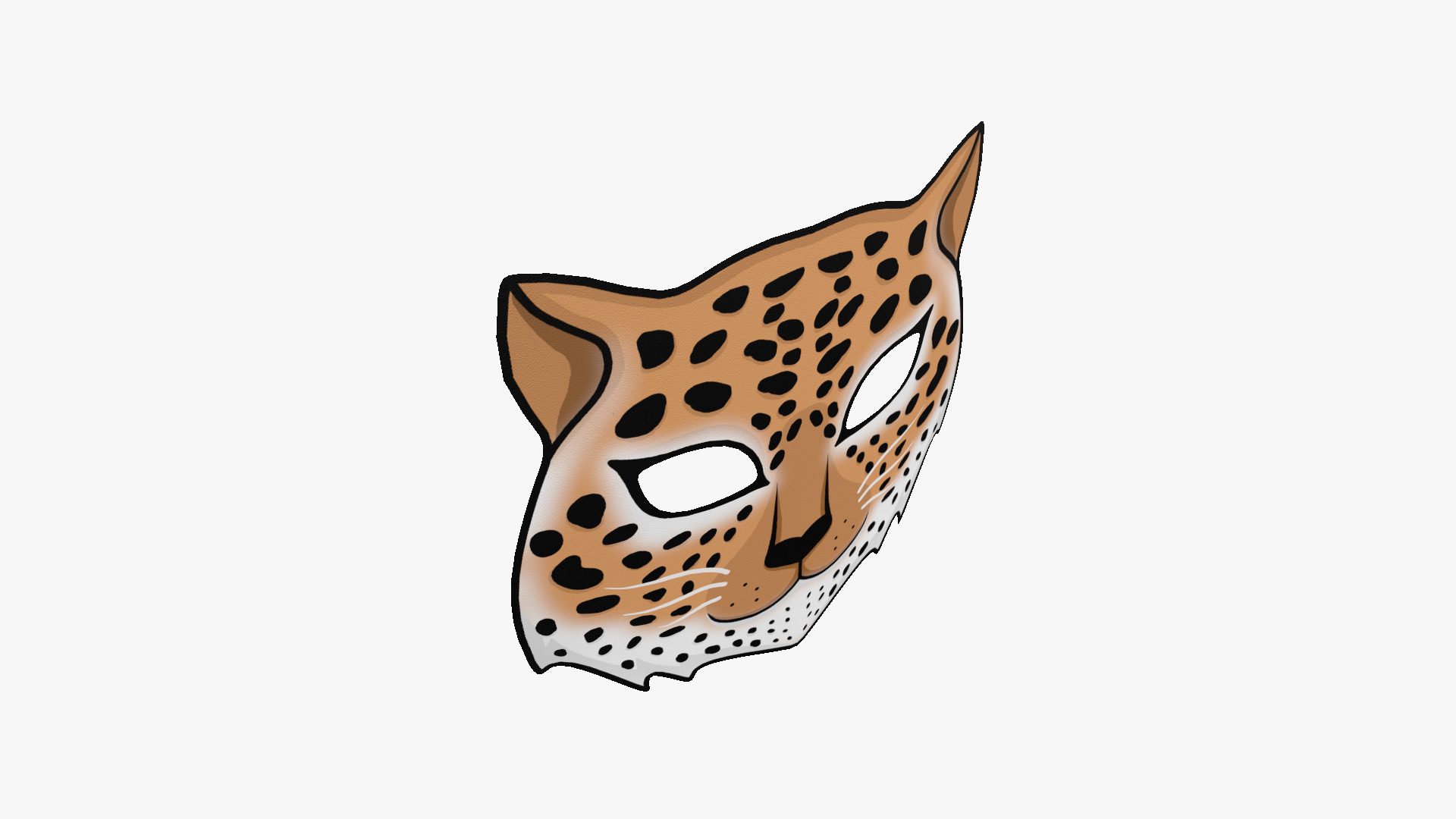 Tiger Mask Paper 03 - Character Design Fashion Low-poly 3D model_2