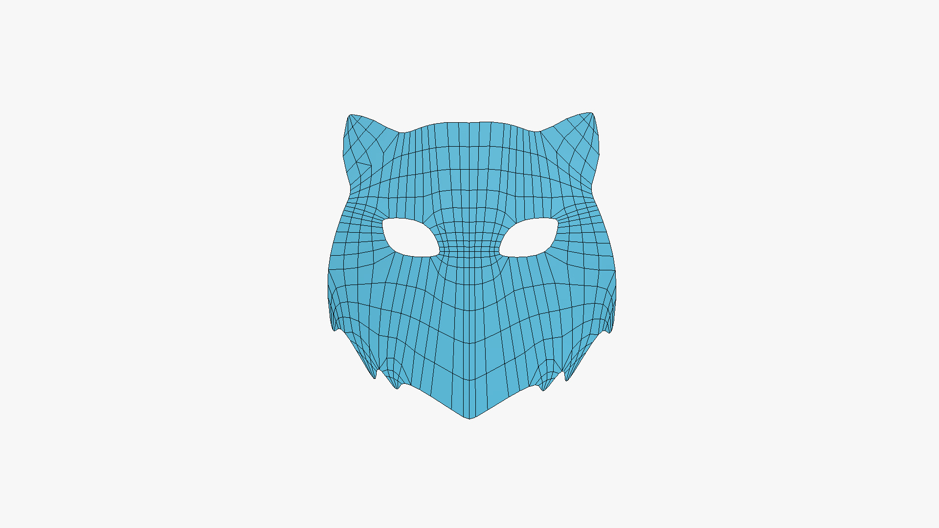 Tiger Mask Paper 03 - Character Design Fashion Low-poly 3D model_12