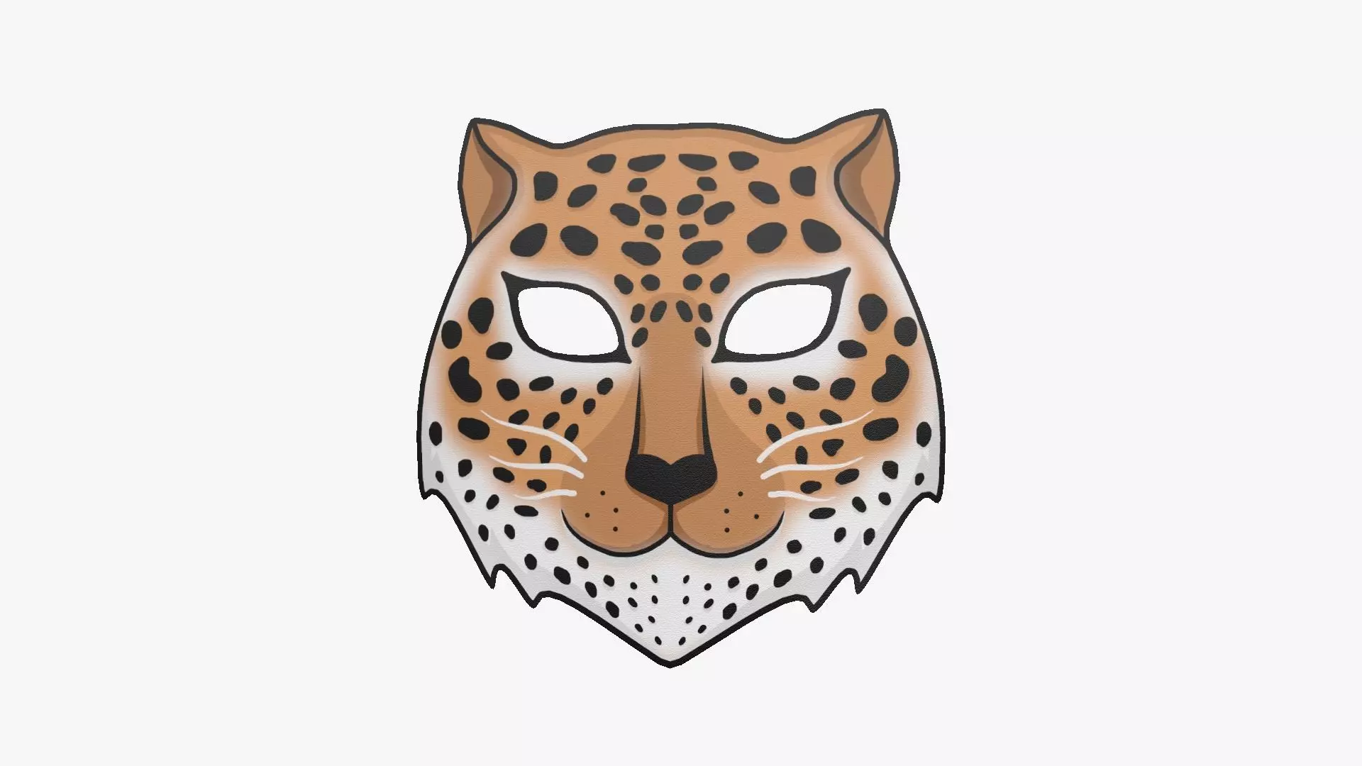 Tiger Mask Paper 03 - Character Design Fashion Low-poly 3D model_0