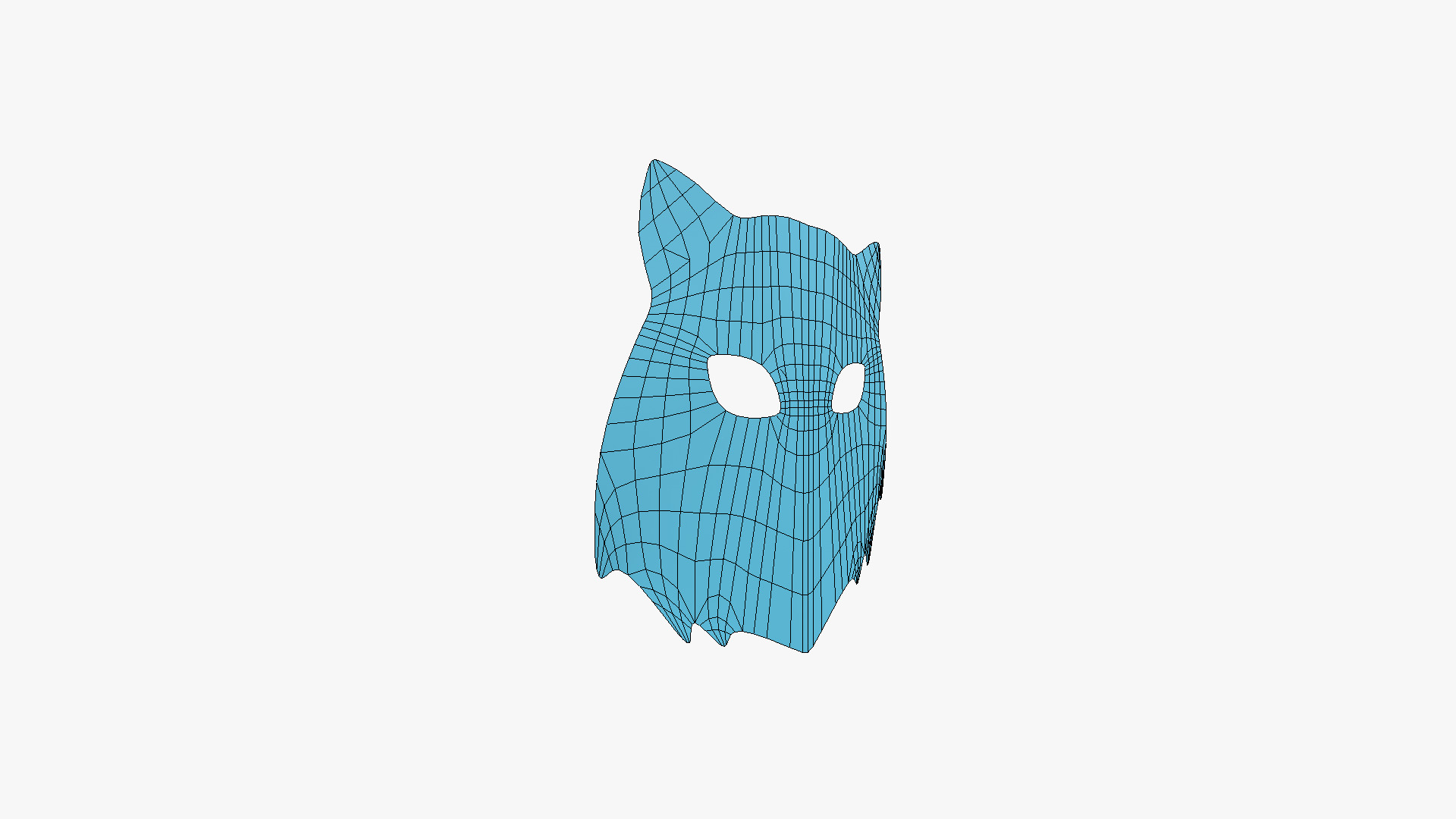 Tiger Mask Paper 03 - Character Design Fashion Low-poly 3D model_13