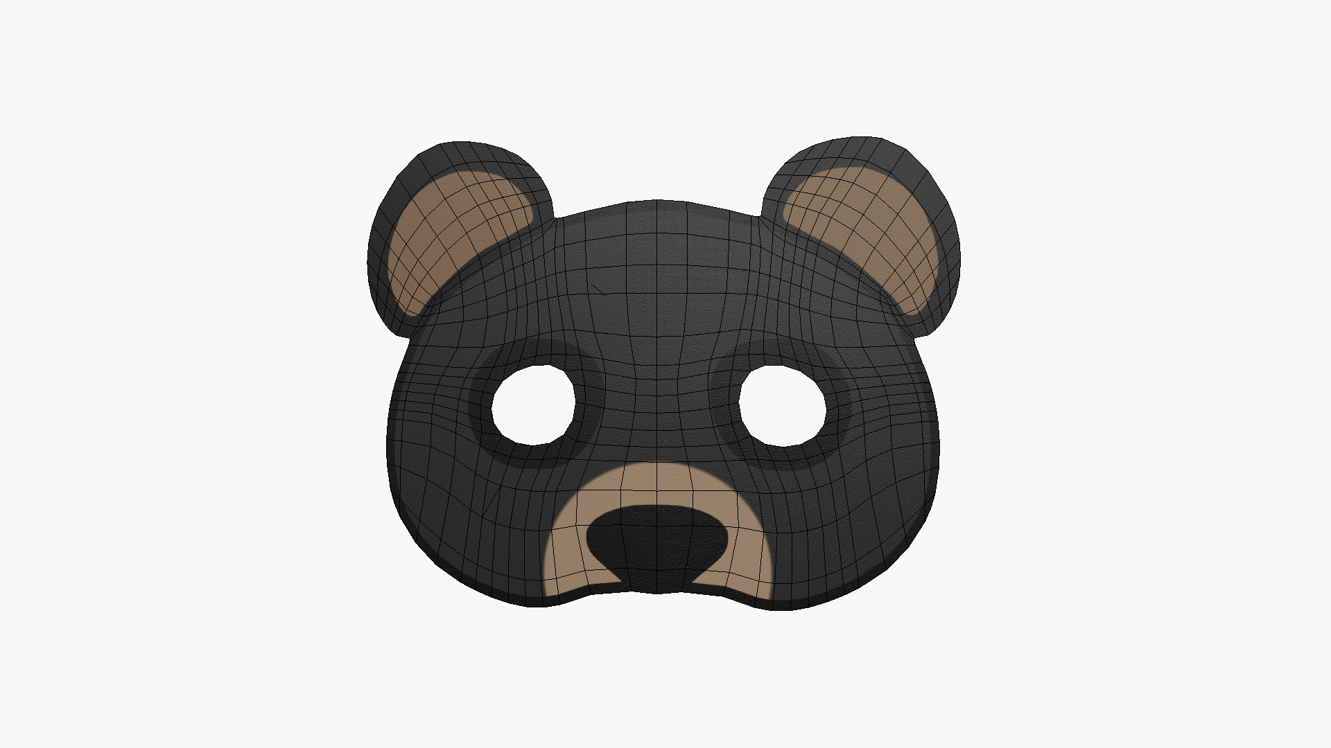 Panda Mask Paper 03 - Character Design Fashion Low-poly 3D model_5