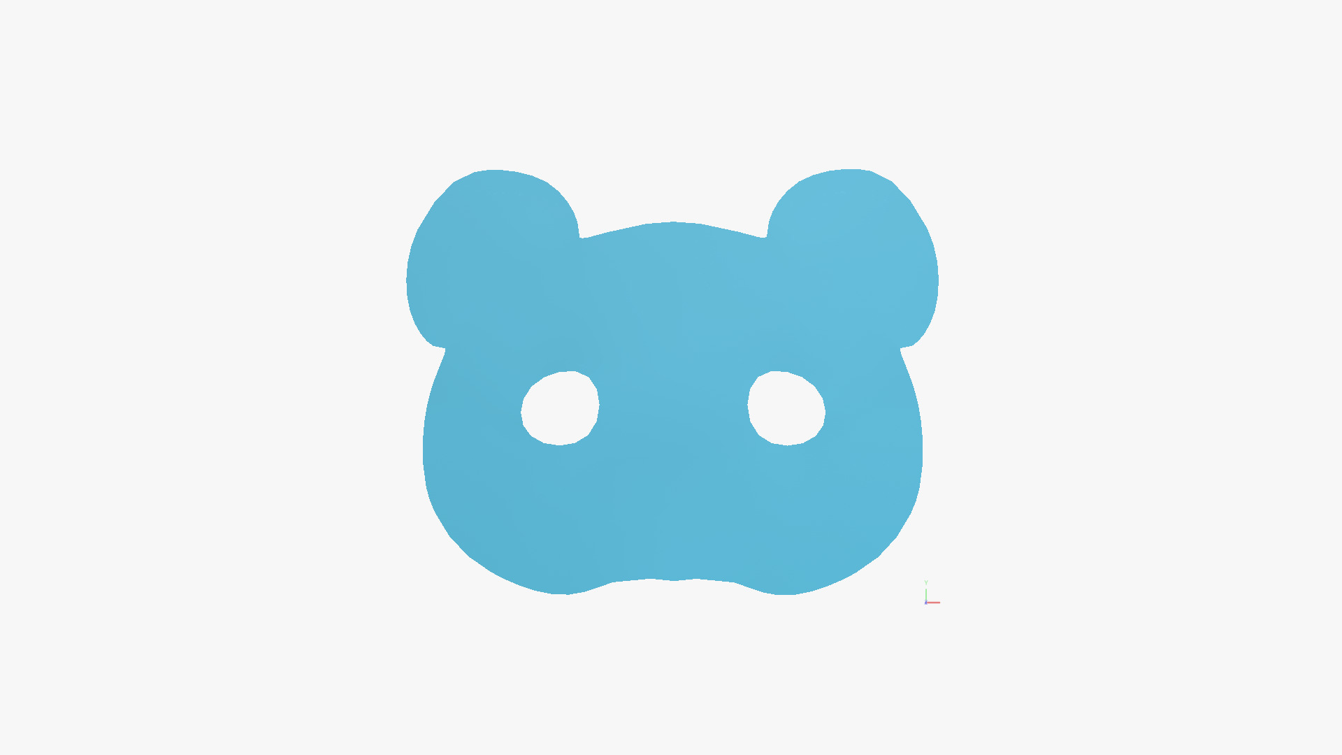 Panda Mask Paper 03 - Character Design Fashion Low-poly 3D model_6