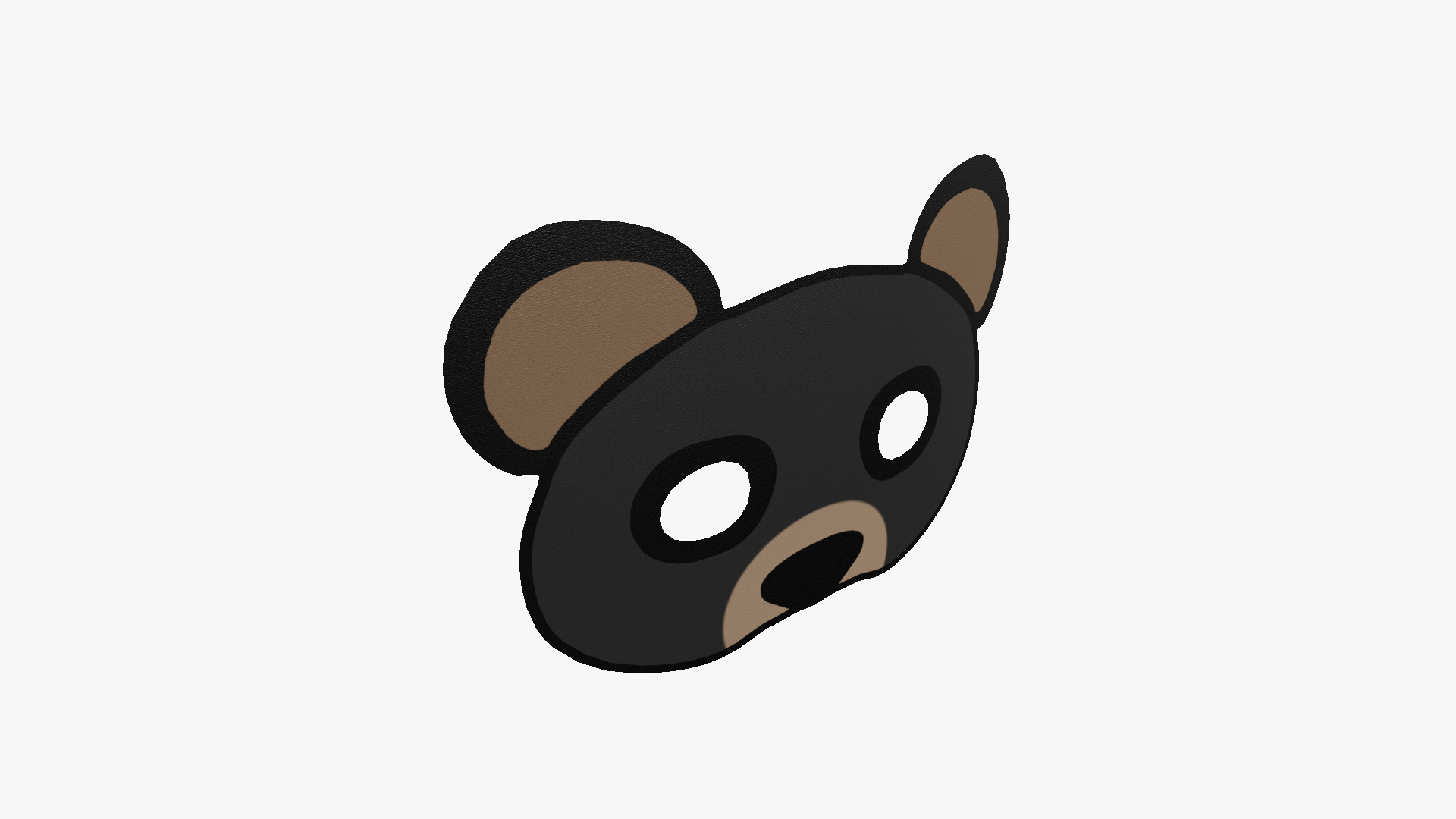 Panda Mask Paper 03 - Character Design Fashion Low-poly 3D model_2