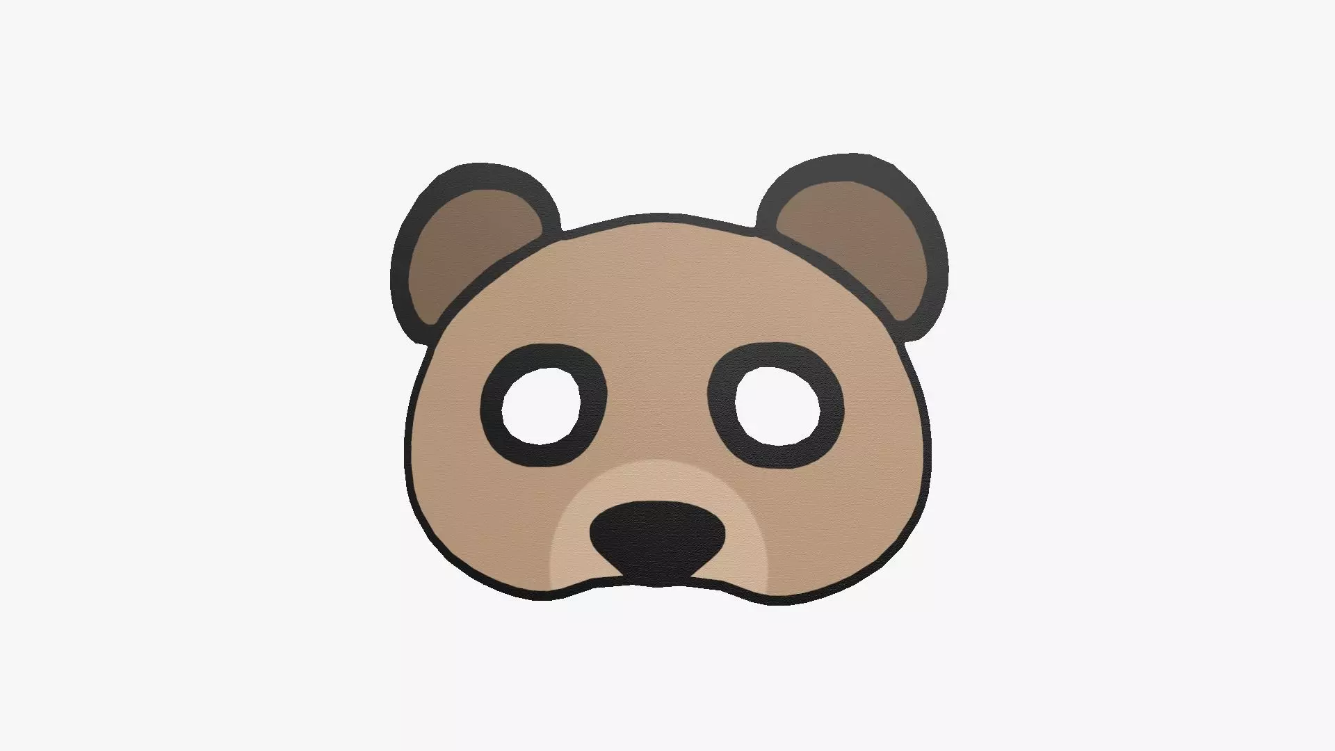 Panda Mask Paper 02 - Character Design Fashion Low-poly 3D model_0