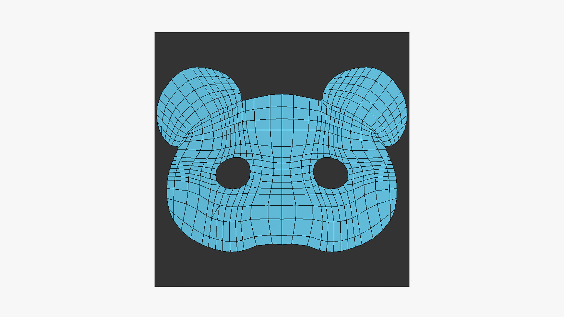 Panda Mask Paper 02 - Character Design Fashion Low-poly 3D model_8