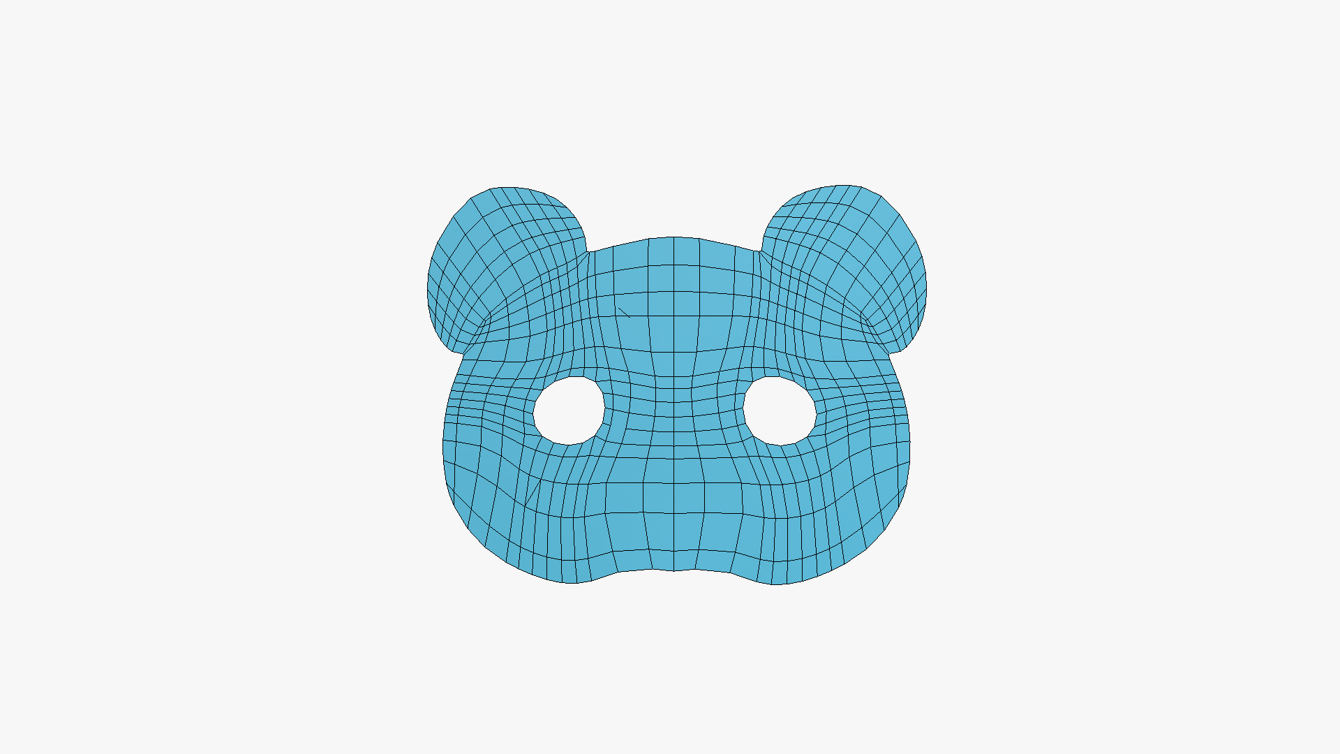 Panda Mask Paper 02 - Character Design Fashion Low-poly 3D model_11