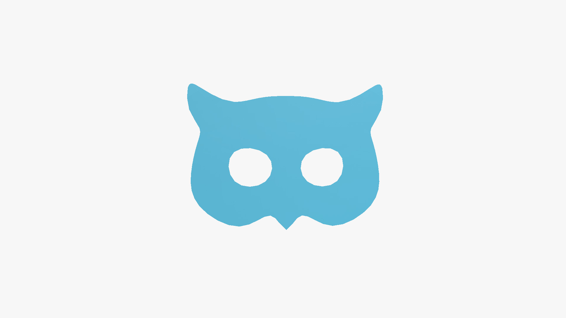 Owl Mask Paper 02 - Character Design Fashion Low-poly 3D model_6